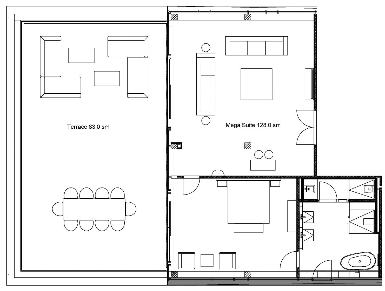 Mega Suite Floor Plan