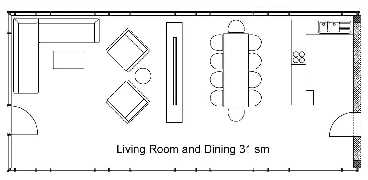 Living & Dining Floor Plan